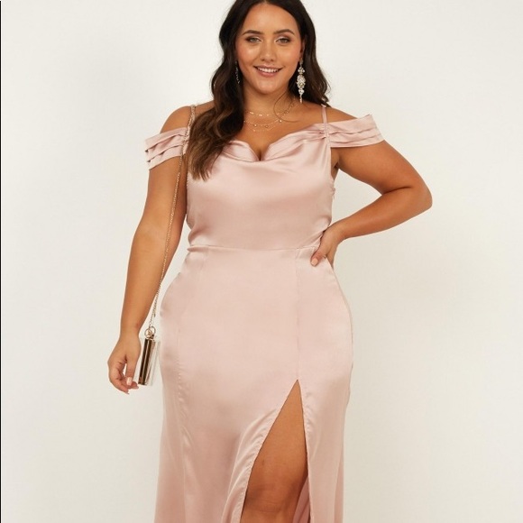 City Is Mine Dress In Blush Satin ✨ - Picture 3 of 4